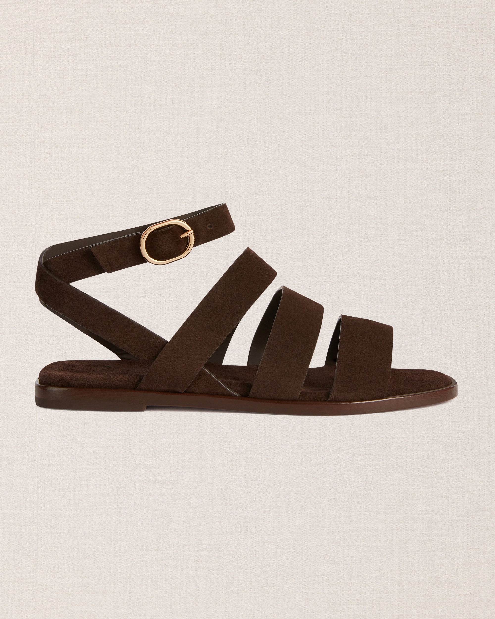 Velasca Sandali artigianali, in pelle scamosciata testa di moro