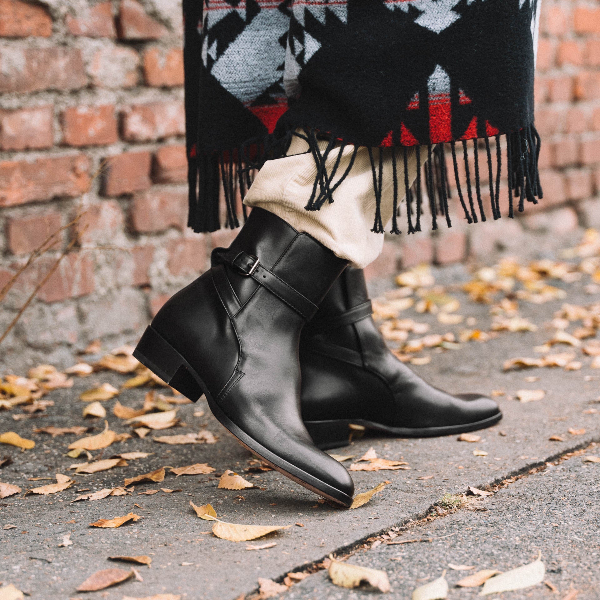 Velasca Stivaletti con fibbia in pelle neri, da donna