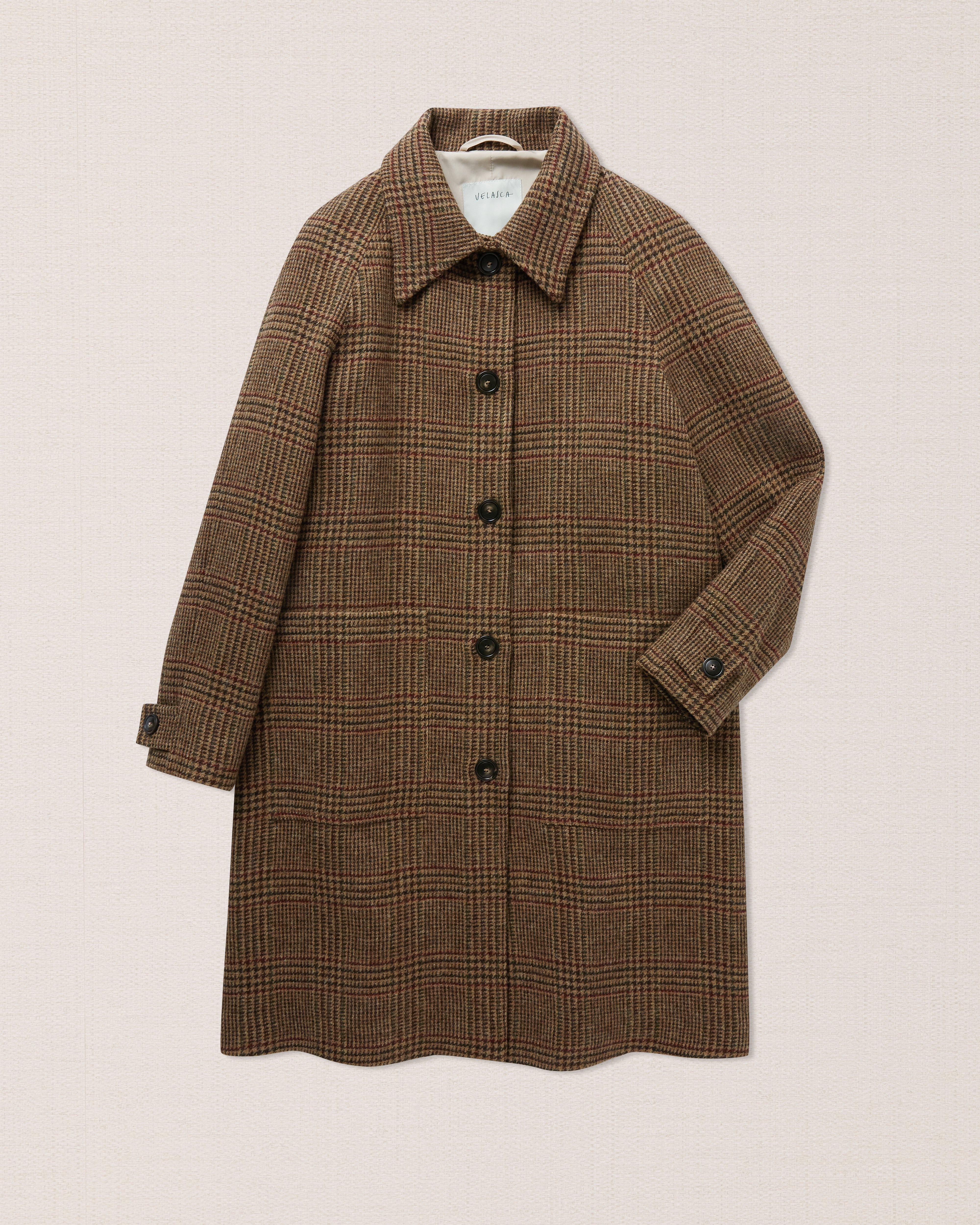 Giacca a quadretti in pura lana, Made in Italy Velasca